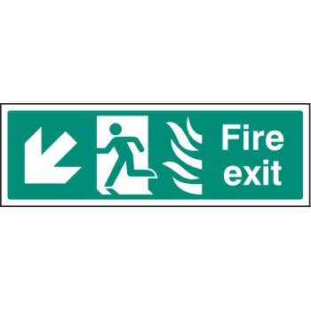 HTM Fire Exit - Arrow Down Left