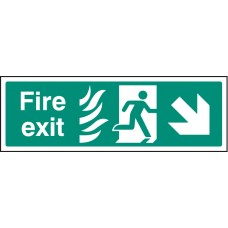 HTM Fire Exit - Arrow Down Right