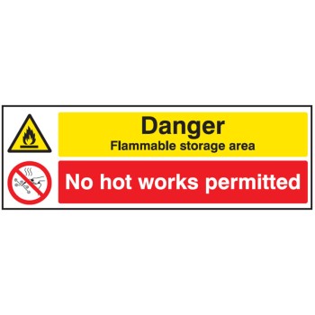 Danger - Flammable Storage Area - No Hot Works Permitted