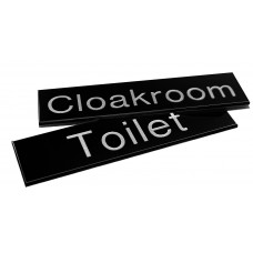 Engraved Sign with Adhesive Back - Black 