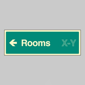 Rooms X-Y - Arrow Left (Specify when ordering)