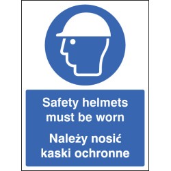 Safety Helmets Must be Worn (English / Polish)