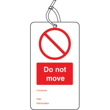 Do Not Move - Double Sided Tags (Pack of 10)