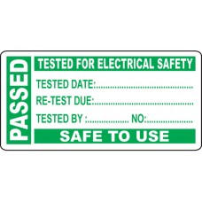 250 x PAT Test Write On Labels - Passed - 50 x 25mm