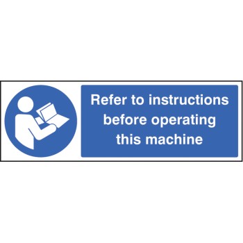 Refer to Instructions Before Operating this Machine