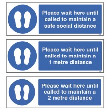 Please Wait Here Until Called - Floor Graphic - 0 / 1m / 2m Options