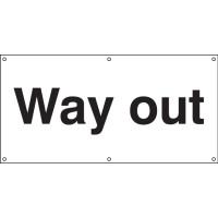 Way Out - Banner with Eyelets