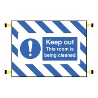 Door Screen Sign - Keep Out - This Room Is Being Cleaned