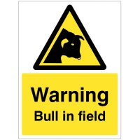 Warning - Bull in Field