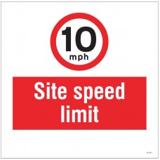 10mph Site Speed Limit - Site Saver Sign
