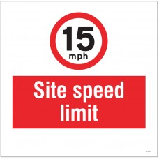 15mph Site Speed Limit - Site Saver Sign