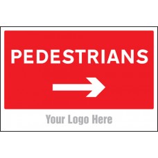 Pedestrians - Arrow Right - Site Saver Sign