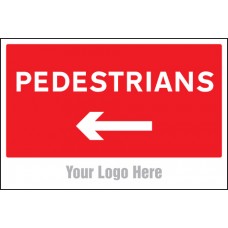 Pedestrians - Arrow Left - Site Saver Sign