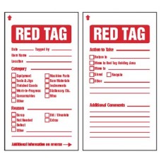 Red Tags c / w Cable ties (pack of 10)