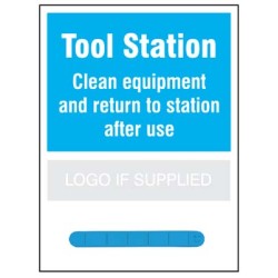 Tool Station Shadow Board with Blue Magnetic Rail