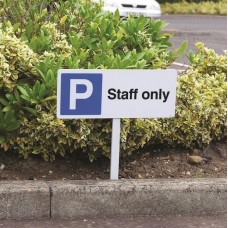 Parking Staff Only - Verge Sign c/w 800mm Post