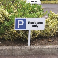 Parking ResIdents Only - Verge Sign c/w 800mm Post