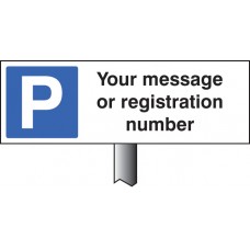 Parking Your Message Here - Verge Sign c/w 800mm Post