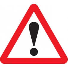 Warning - ! With Text Variant Options - 600mm Triangle Sign 