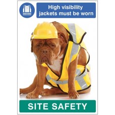 High visibility jackets must be Worn - Dog - Poster