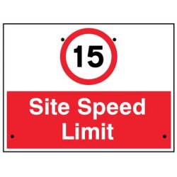 Re-Flex Sign - 15mph Site Speed Limit