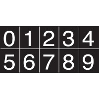 White Cut Out Numbers