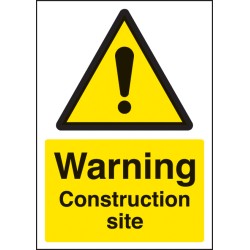 A4 Warning - Construction Site