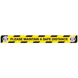 Maintain a Safe Distance Floor Graphic - 2m