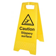 Caution - Slippery Surface - Self Standing Folding Sign