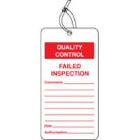 Quality Control Tag - Failed Inspection (Pack of 10)