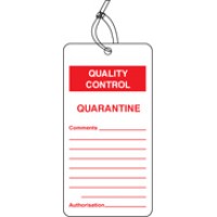 Quality Control Tag - Quarantine (Pack of 10)