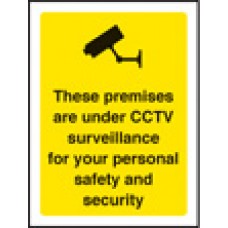 Premises Are Under CCTV Surveillance - Window Sticker - 75 x 100mm