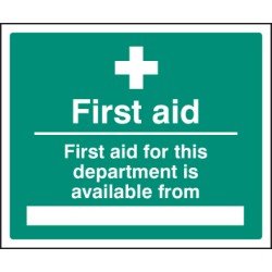 First Aid for Department Available From