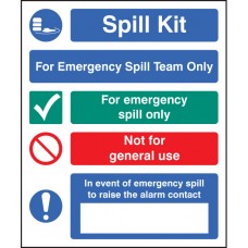 Spill Kit Emergency Spill Team Only