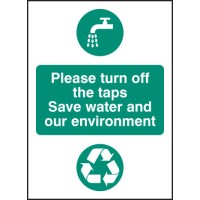 Please Turn Off the Taps - Self Adhesive Vinyl Water and Environment