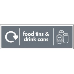 Food Tins & Drink Cans - WRAP Recycling Sign