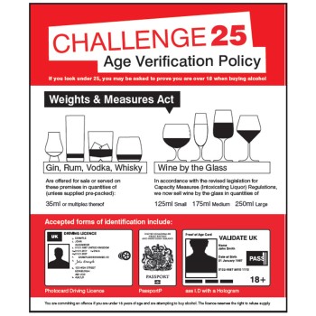 Age Verification Policy Weights & Measures Act 35ml