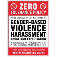 Zero Tolerance Policy - Gender based Violence - Harassment - Abuse & Exploitation