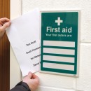 First Aiders Are - Adapt-a-Sign (Space for 6)